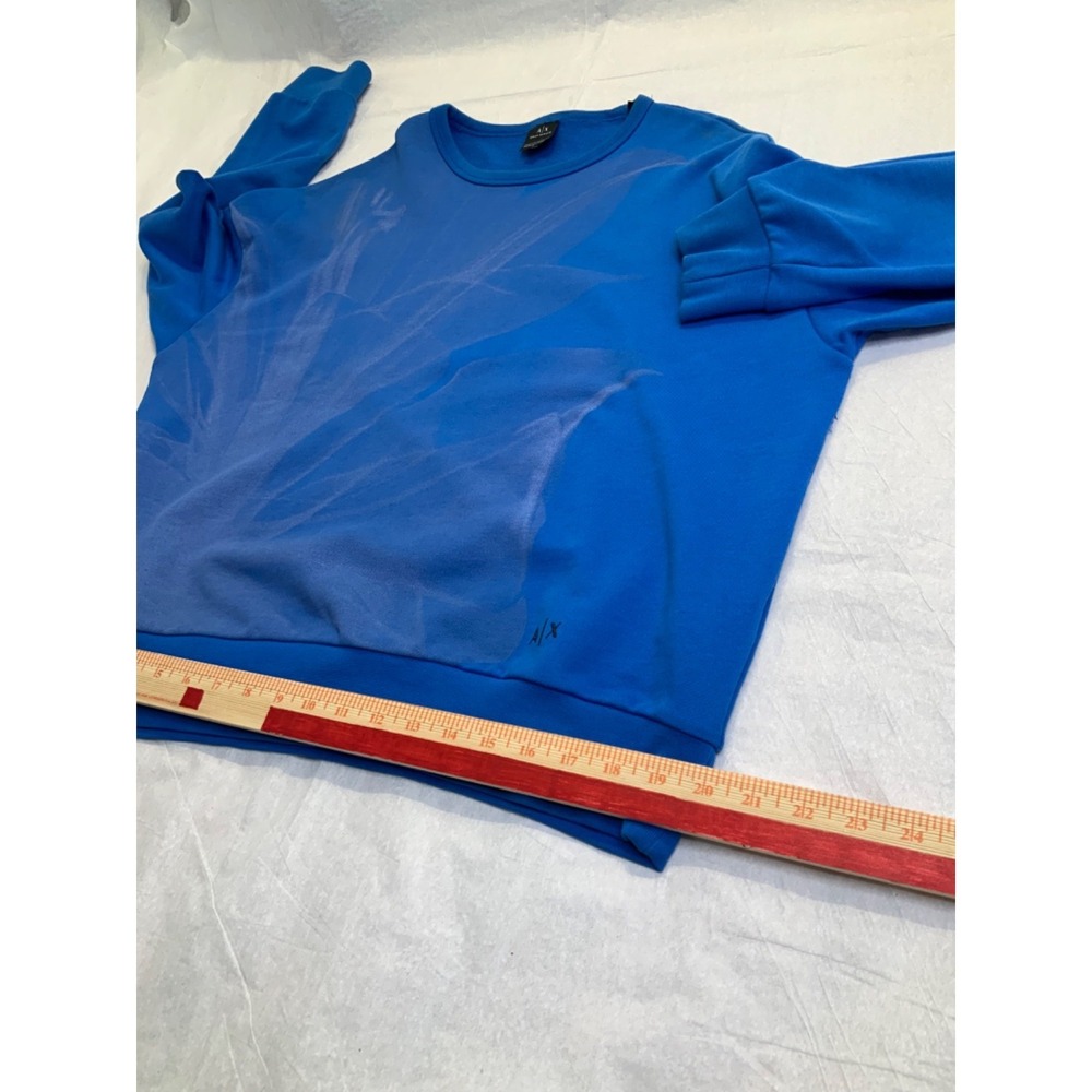 A|X ARMANI EXCHANGE Abstract-Print Organic-Cotton Men's Blend Sweatshirt sz M - Picture 10 of 13